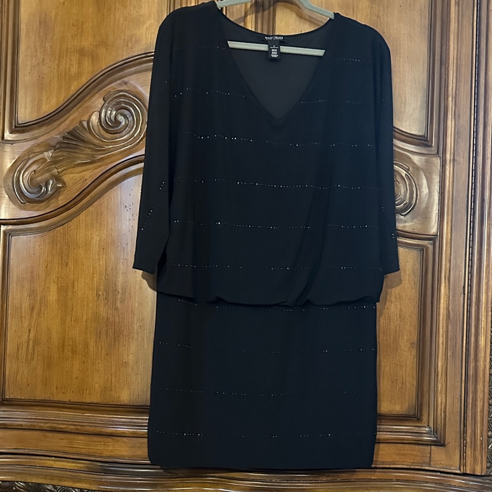 White House Black Market Mini Dress W/ Stud Embellishment Dolman Sleeves Dress S